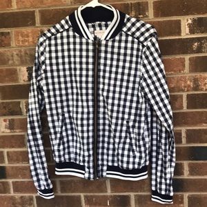 Target Merona gingham bomber jacket M